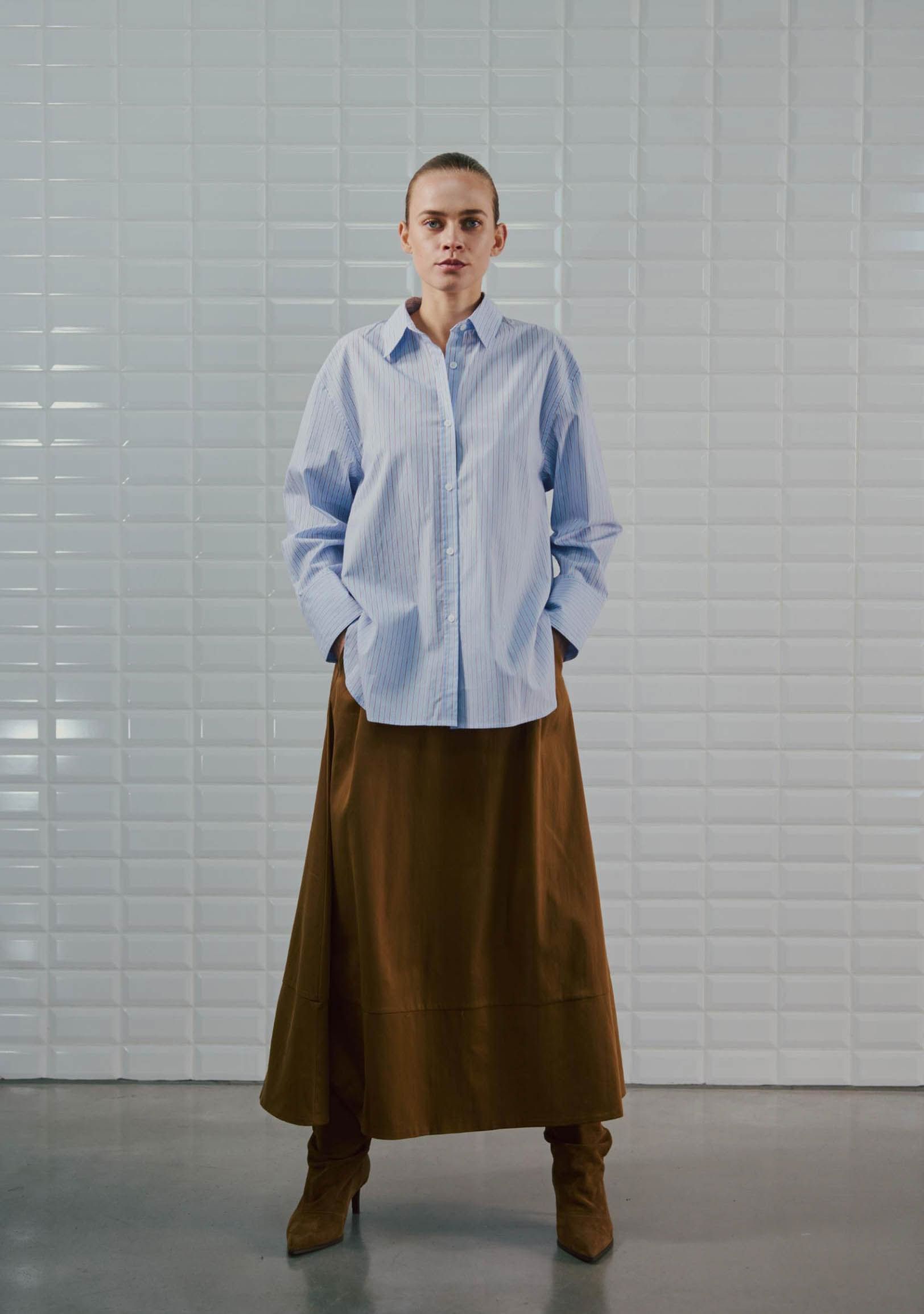 WITH BLACK - BLOUSE - Blauw