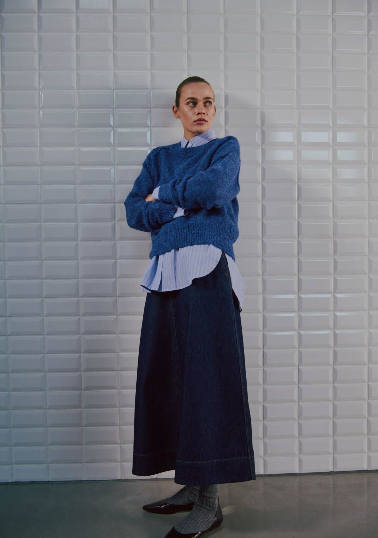 WITH BLACK - TRUI - Blauw