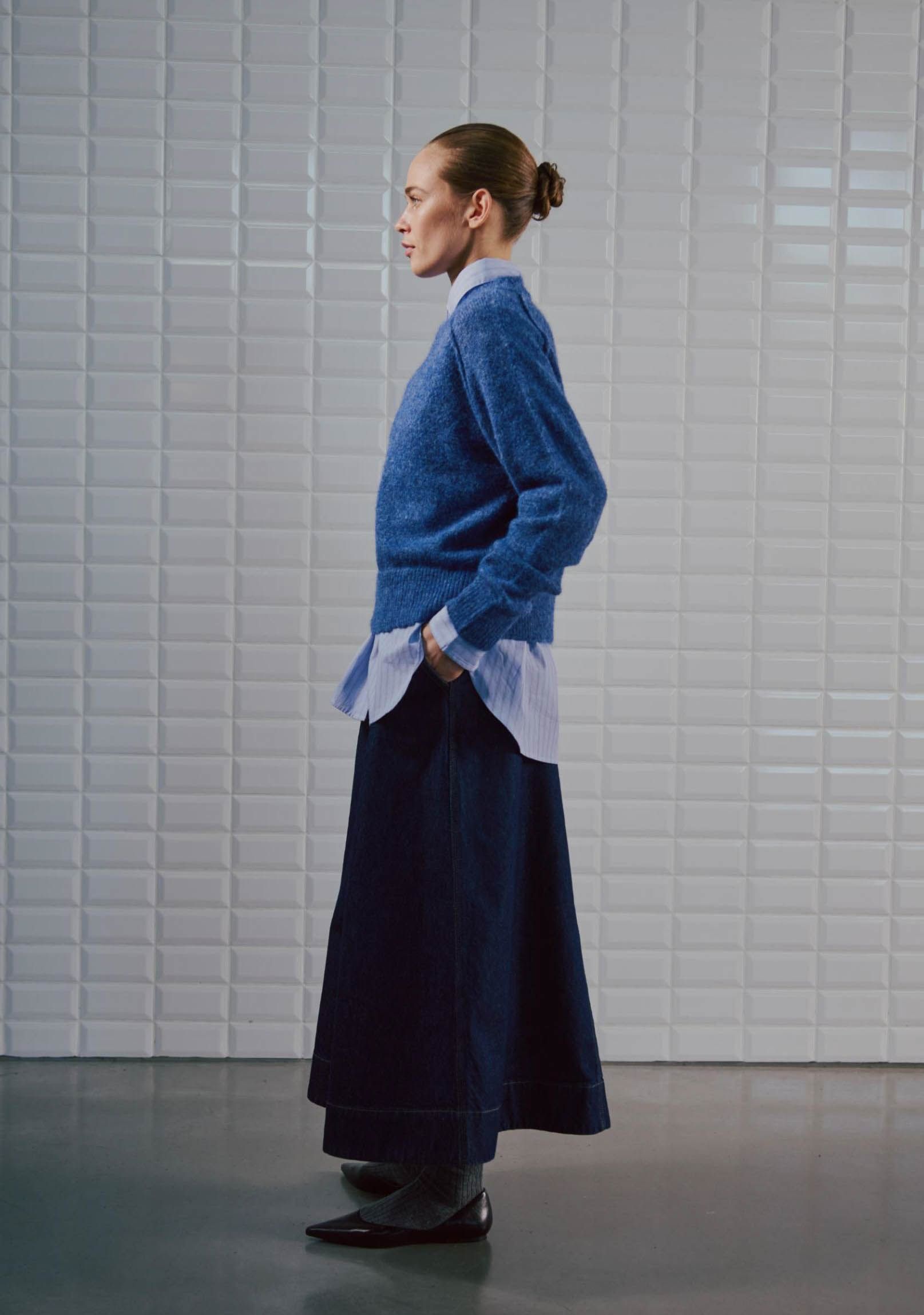 WITH BLACK - TRUI - Blauw