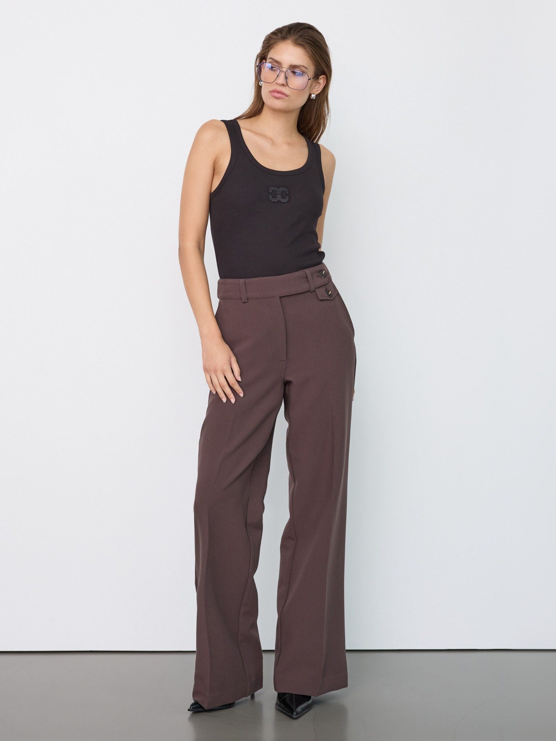 CO'COUTURE - BROEK - Bruin