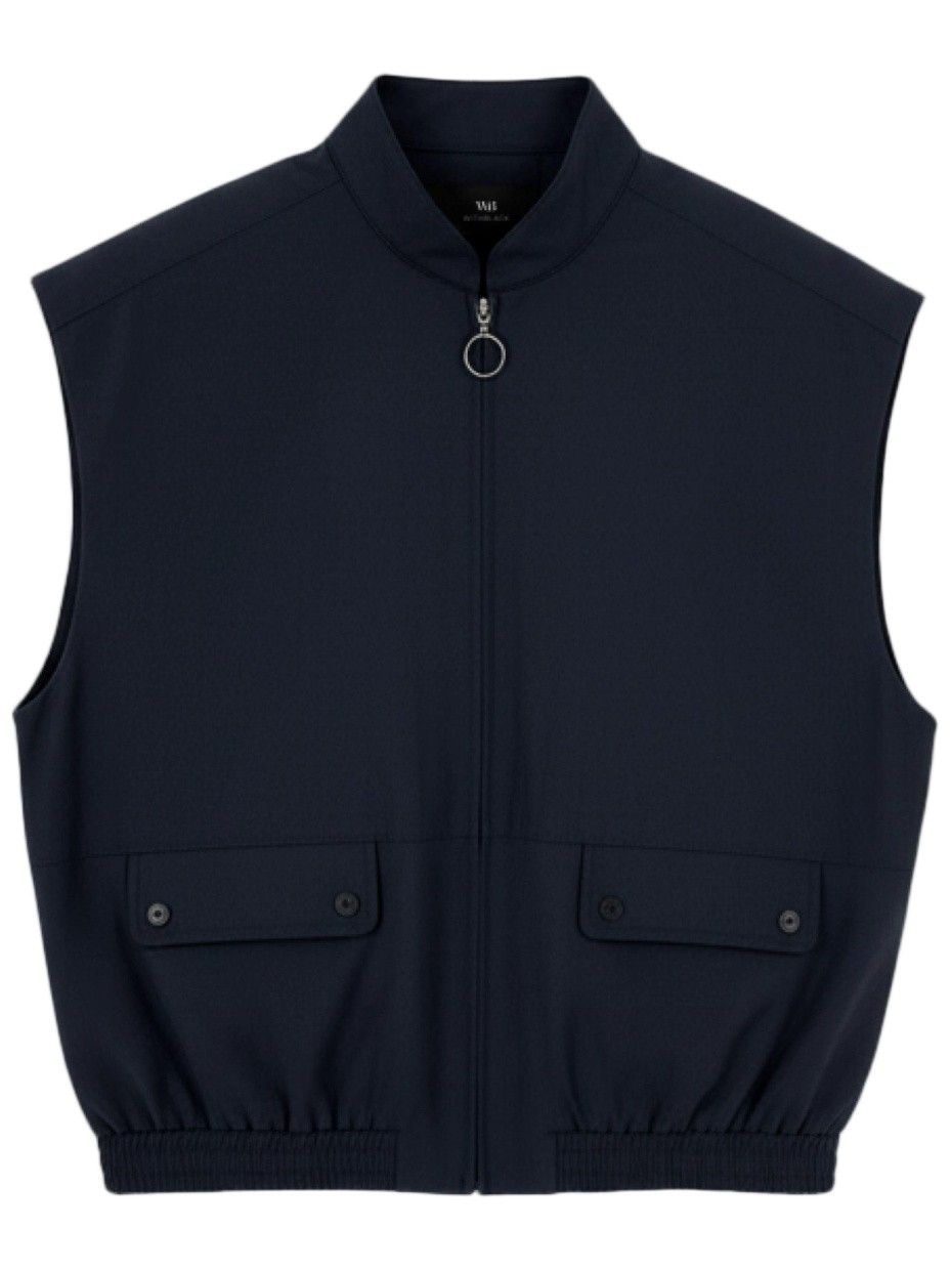 WITH BLACK - GILET - Blauw