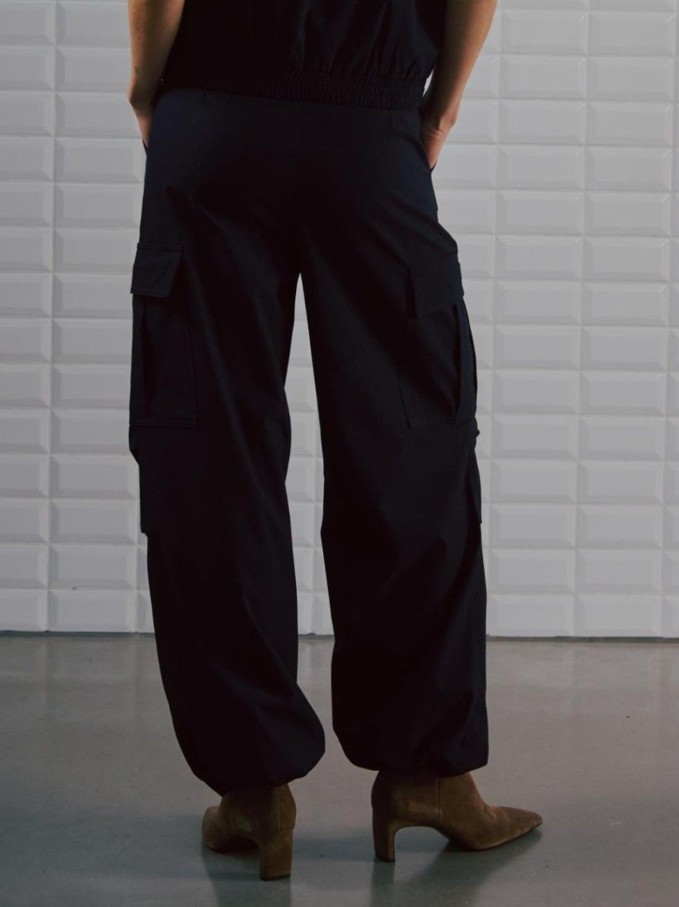 WITH BLACK - BROEK - Blauw