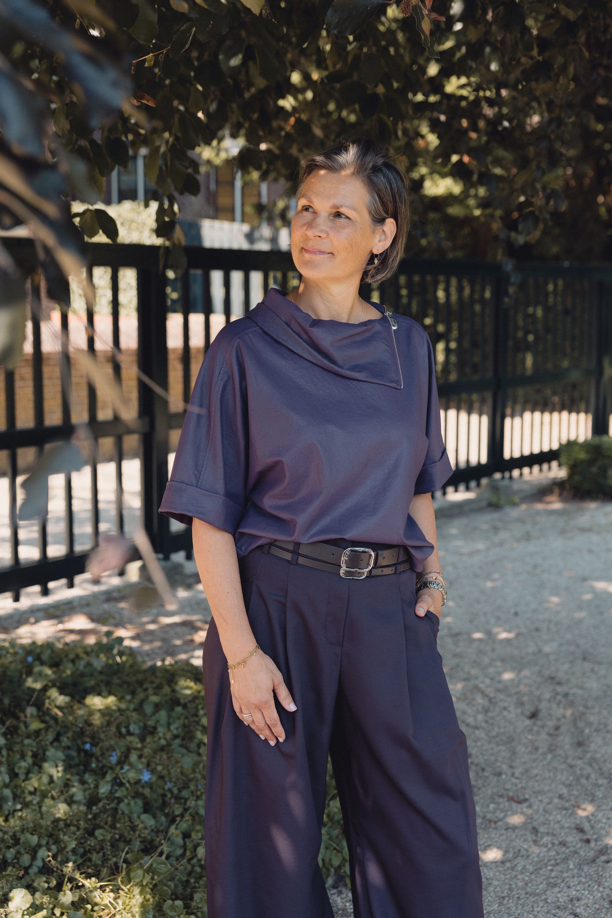 CAROLINE BISS - BROEK - Paars